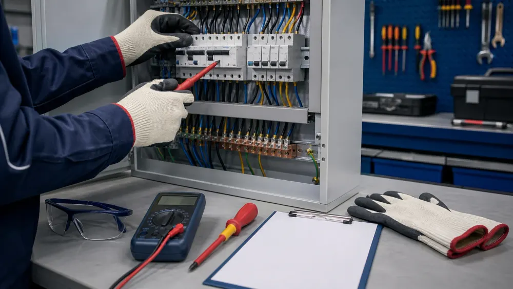 TEHLİKELİ VE ÇOK TEHLİKELİ İŞLERDE ELEKTRİK TESİSATI, PANO MONTÖRLÜĞÜ VE BAKI... için online eğitim kapak görseli